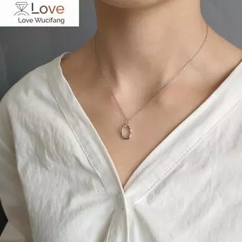 Anenjery Простой Темперамент Личность Квадратное Ожерелье Кулон Универсальный Нерегулярный Дизайн Ожерелье