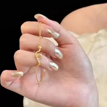 ANENJERY Золотой геометрический браслет в виде змеи для женщин, высококачественный, небольшой, универсальный, изысканный браслет с подвесками, ювелирный подарок золотой