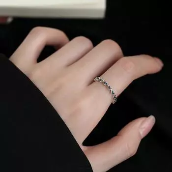 ANENJIERY нишевое цветное кольцо с сердечком для женщин, роскошное кольцо на палец с цирконием, модные ювелирные аксессуары