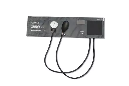 Анероидный сфигмоманометр FOCAL с нейлоновой манжетой темно-серого цвета FC-100V