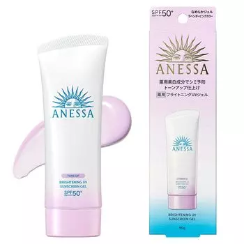 ANESSA Brightening UV Gel N 90g Солнцезащитный крем для лица и тела Основа под макияж Водостойкая [квази-лекарство] SPF50+ PA++++ чистый