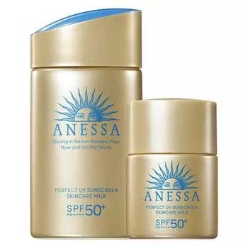 Anessa Perfect UV Skin Care Milk N Sunscreen SPF50+ PA++++ 60 мл + 12 мл набор, 1 набор