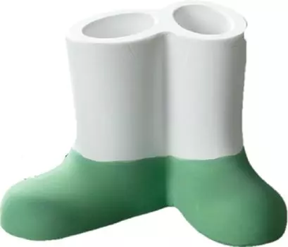 Anesti Diatomaceous Earth Toothbrush Stand for 2 Green Width x Depth x Height Absorbs water droplets Karari HO1900 8.3 5.5 5.5cm