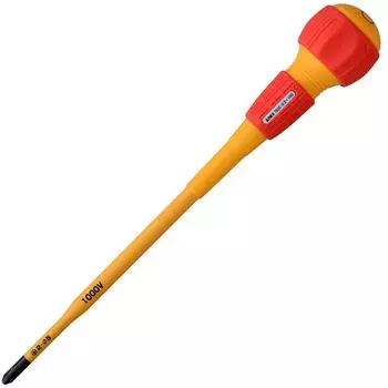 ANEX Slim Insulated Screwdriver 1000V Compatible Thin Shaft x 150 6 Pieces +2 No.7920 [Bulk Purchase]