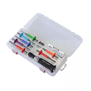 ANEX Ударная отвертка Мини-съёмник винтов с набором из 7 бит № 1903-NS1 Для работ по техническому обслуживанию автомобилей, мотоциклов и машин] Набор отверток