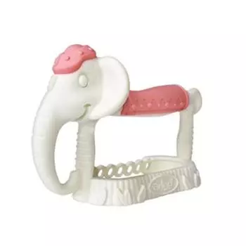 Ange 3D elephant teether, 3 months or more, white, 1 piece, Korean baby products