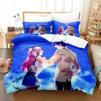 Angel Beats Bedding Set Single Twin Full Queen King Size Bed Set Aldult Kid Bedroom Duvetcover Sets Anime Bed Sheet Set 70x133cm 2pcs