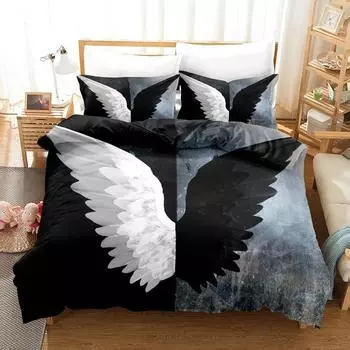 Angel Bedding Set Single Twin Full Queen King Size Fallen angel Bed Set Aldult Kid Bedroom Duvetcover Sets 3D Print 005 EU Single 135x200cm