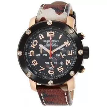 [Angel Clover] Часы 8ght Star с черным циферблатом из нержавеющей стали, кварцевые, 46 мм, подлинная гарантия, NES46PBK-CM, мужские, серые