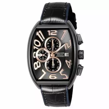 [Angel Clover] Часы DOUBLE PLAY SOLAR с черным циферблатом из нержавеющей стали, солнечные, 44 мм, обычная гарантия DPS38GY-BK, мужские