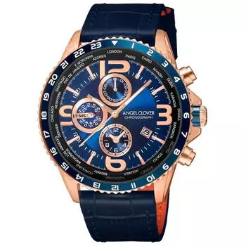 [Angel Clover] Часы Mondo Mondo Синий циферблат Нержавеющая сталь Кварцевые 44MM Обычная гарантия MO44PNV-NV Мужские темно-синие