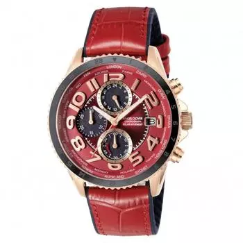 [Angel Clover] Часы Mondo Solar Mondo Solar Красный циферблат Нержавеющая сталь Solar 44.5MM Обычная гарантия MOS44PRE-RE Мужские