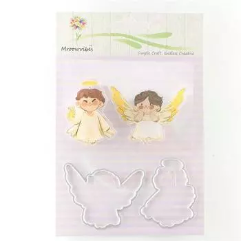 Ангел детские прозрачные силиконовые прозрачные штампы печать для DIY Скрапбукинг альбом бумажные карты декоративные листы с вырубными штампами