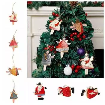 Ангел Девочка Рождественский Ангел Девочка Подвеска DIY Аксессуары для рождественской елки Рождественский декор 5