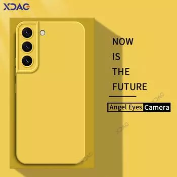 Angel Eyes Square Liquid Silicone Case для Samsung Galaxy S22 Plus Ultra 5G 360 Soft Protector SamsungS22 S22Plus Противоударный чехол Samsung S22