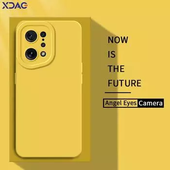 Angel Eyes Square Liquid Silicone Phone Cover для OPPO Find X5 Pro 5G 360 Защитный мягкий противоударный чехол FindX5 X5Pro Сумки OPPO Find X5