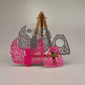 Ангел Рамка Металлический Серебристый Трафарет Тиснение Резка Штампы Для Скрапбукинга Бумага Альбом Изготовление Открыток серебряный