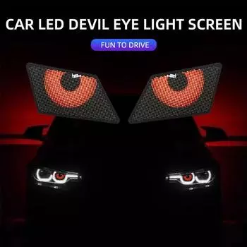 Angel s Eye LED экран автомобильный противотуманный фонарь декоративный свет поступление динамический крутой DIY светодиодный пиксельный экран автомобильные декоративные аксессуары