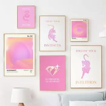 Ангельские числа Аура Плакаты Положительное утверждение Картина на холсте Художественные принты Цитаты Настенные картины для гостиной Украшение дома 21x30cm No Framed зелёный