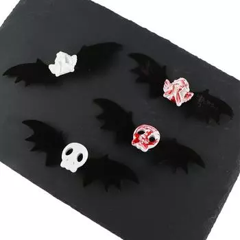 Ангел смола девушки череп косплей заколки для волос летучая мышь утконос заколка для Хэллоуина женская заколка для волос A