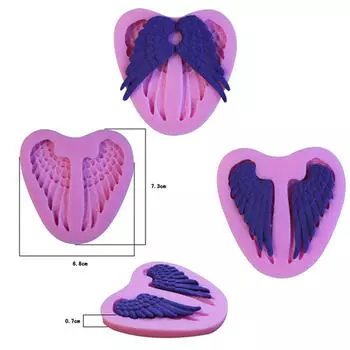 Форма для помадки «Крылья ангела», инструмент для украшения торта из сахарной крошки, силиконовая форма