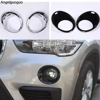 Angelguoguo автомобильный передний противотуманный фонарь крышка фары отделка для BMW X1 F48 2016 2017 чёрный