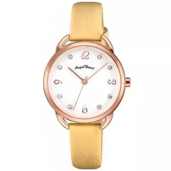 [ANGELHEART] Часы Angel Heart Venus с белым циферблатом из нержавеющей стали Solar 31MM с обычной гарантией Часы VI31P-YE женские желтые