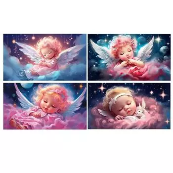 Ангелочек 5D Алмазная картина Вера Алмазная вышивка DIY Полный круглый квадратный алмаз Ремесло Настенное искусство Домашнее украшение Подарок Full Round 20x40CM