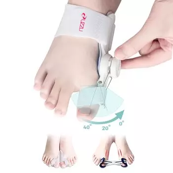 angle and strength UZZUTAITAI Big Toe Dial Type Belt Easy to Spreads and Stretches For Left and Right Use [Size, adjustable] Supporter, (Training белый