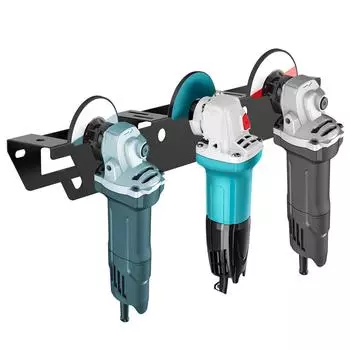 Angle Grinder Holder 3 Bay Angle Grinder Rack Stand Storage Rack Wall mount Bracket for Cutters Polishers, Garage and Workspace чёрный