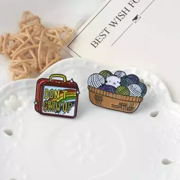 Английская буква «Не расти вверх», значок «Кошка», воротник, брошь, булавка, ювелирные изделия на лацкане