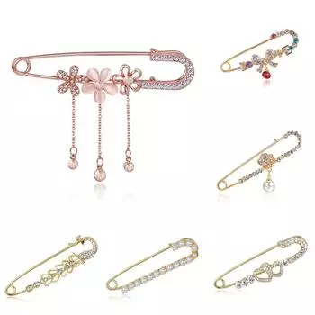 Английская булавка Имитация жемчуга Эмаль Цинк Цинковый сплав Цветок Бабочка Броши Булавка Ювелирные изделия Аксессуары Корсаж D