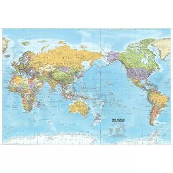 Английская карта - Карта мира - Политическое деление - 2012, Художественный плакат, Для помещений/улицы, Образовательный географический декор, Учебные материалы, Принадлежности для путешествий 32*50inch/81.28*127cm