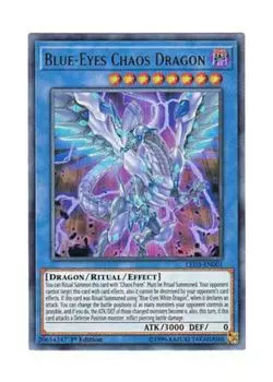 Английская версия Chaos Dragon Chaos Dragon 1st Edition Yu-Gi-Oh! LED3-EN001 Голубые глаза Голубые глаза (Ультра редкий)