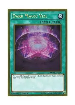 Английская версия Dark Magic Veil Black Magic Veil 1st Edition Yu-Gi-Oh MVP1-ENG19 (Золото Редкое)