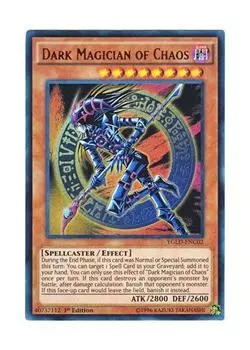 Английская версия Dark Magician of Chaos Chaos Black Magician 1-е издание Yu-Gi-Oh! YGLD-ENC02 (Ультра редкий)