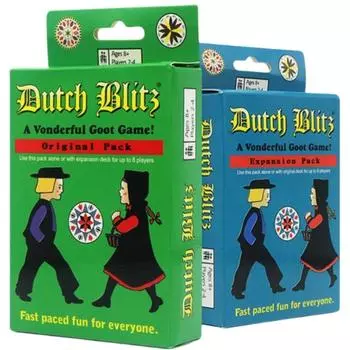 Английская версия Dutch Blitz Динамичная карточная игра Семейная настольная карточная игра зелёный