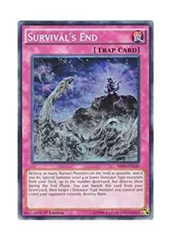 Английская версия End Survival Boundary 1st Edition Yu-Gi-Oh! SR04-EN030 Выживание (Супер Редкий)
