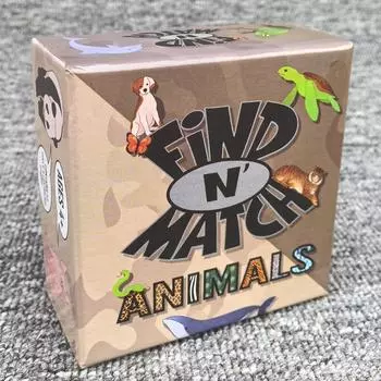 Английская версия Find N Match Animals Карточная игра Animal Matching Card Game Toys