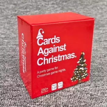 Английская версия Карты против Рождества Рождественская открытка Карточная игра-головоломка Настольная игра красный