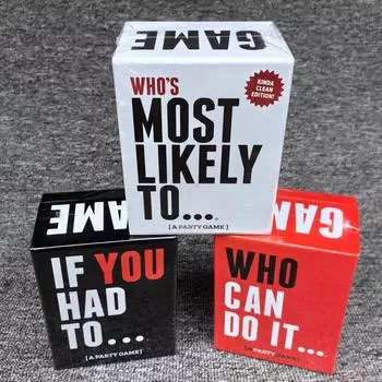 Английская версия Кто может это сделать - Карточки для вечеринок, чтобы соревноваться с друзьями и побеждать в испытаниях Who Can Do It