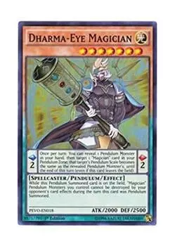 Английская версия Magician Magician 1-е издание Yu-Gi-Oh! PEVO-EN018 Глаз Дхармы Глаз Дхармы (Супер Редкий)