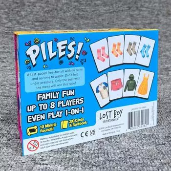 Английская версия настольной игры Piles Card Game Deck A Fast-Thating Free For 2-8 Players All Edition Borad Playing Stacking Game