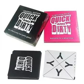 Английская версия Quick And Dirty Оскорбительная и смешная игра Веселая социальная комедия розовый