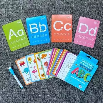 Английская версия Стираемая карточка для раннего образования детей Цифровые буквы Сложение и вычитание Изучение английского языка Alphabet ABC