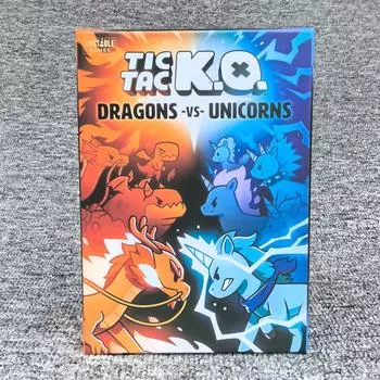 Английская версия Tic Tac KO. Карточная игра «Дракон против единорога» DRAGONS VS NUICORNS Настольная игра как