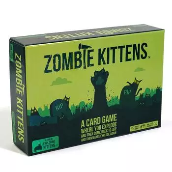 Английская версия Zombie Kittens Семейная вечеринка Родитель Ребенок Игровая карта Допущенная очередь Игровая карта белый