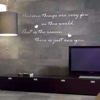 Английские буквы акриловые зеркальные наклейки литературные предложения фон настенное украшение самоклеящиеся трехмерные настенные наклейки JM454S чёрный