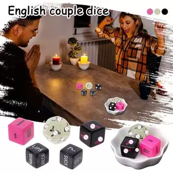 Английские парные игральные кости, забавные предметы для мужчин и женщин, 5 наборов комбинаций One Size