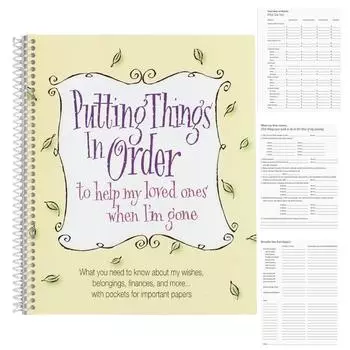 Английский блокнот Планирование Книга Часы в расписании Ноутбук Спиральный календарь Книга Ноутбук Календарь-Помоги моим любимым, когда я уйду One Size